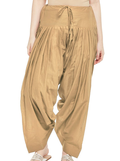 Plain Cotton Patiala Salwar Pants - Roop Darshan