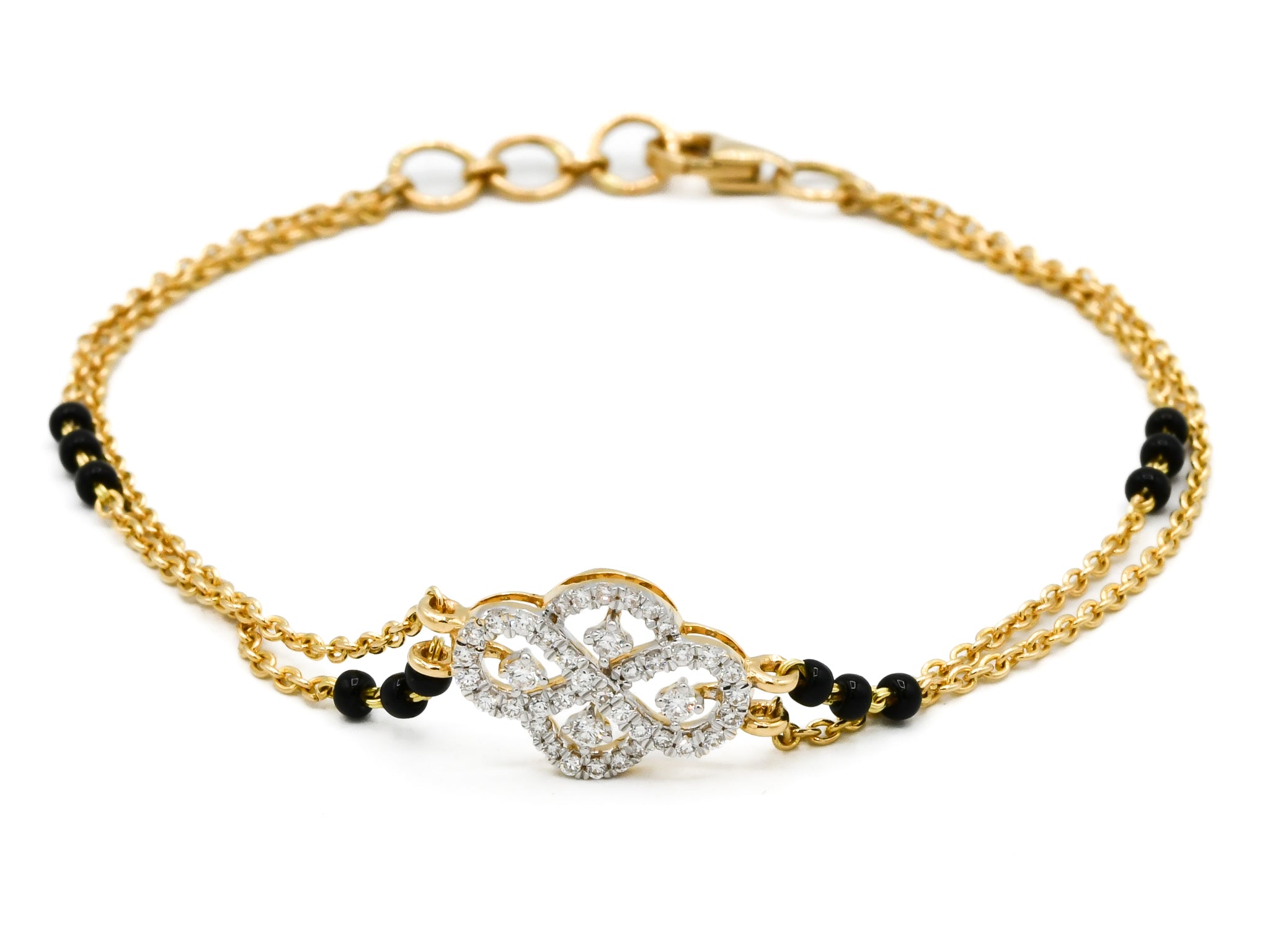 Italian 18ct Gold Textured Open Link Bracelet - Omnēque