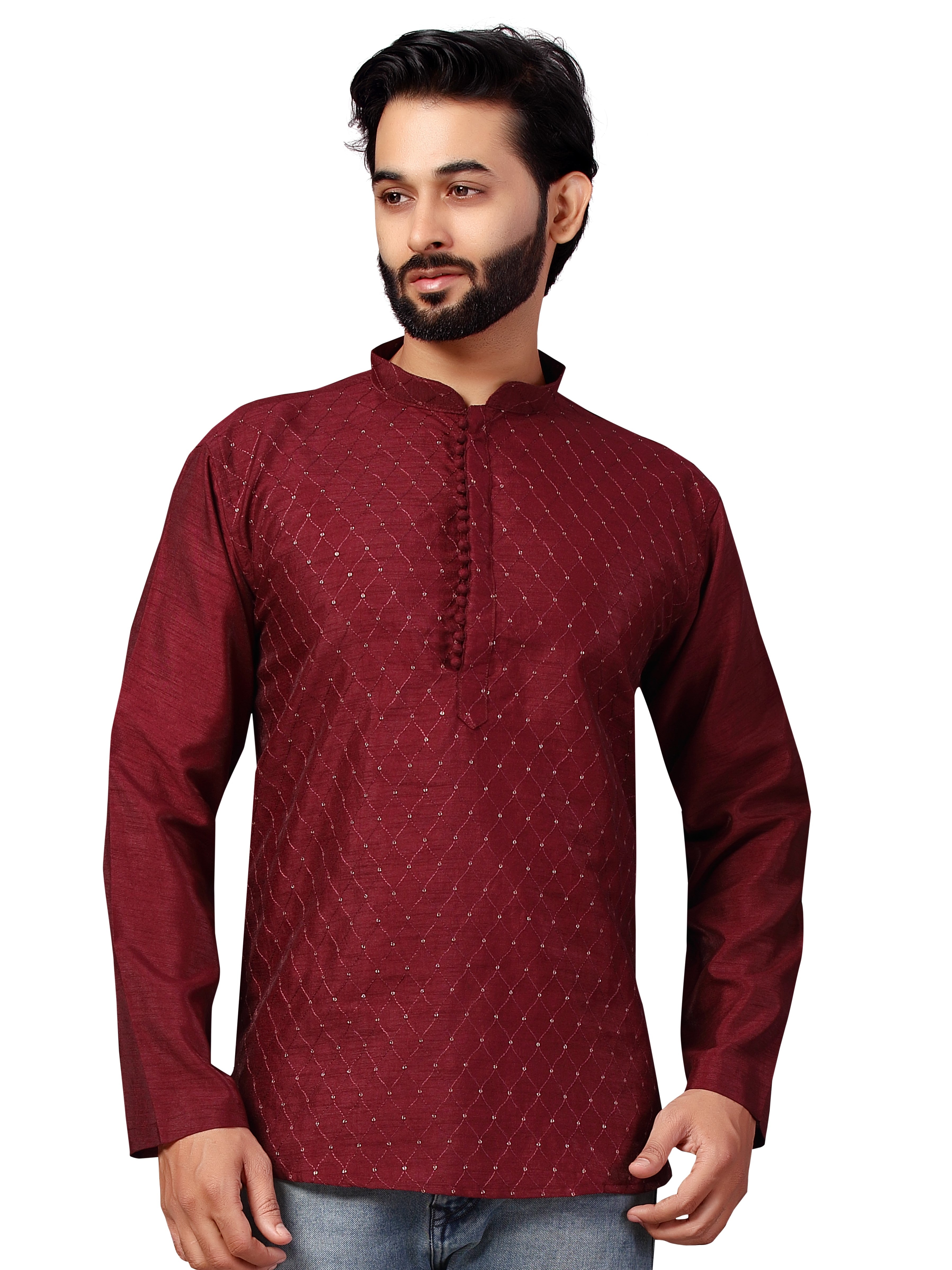 Traditional Indian Men's Suit Pakistan Kurti Long Top - India & Pakistan  Clothing - AliExpress