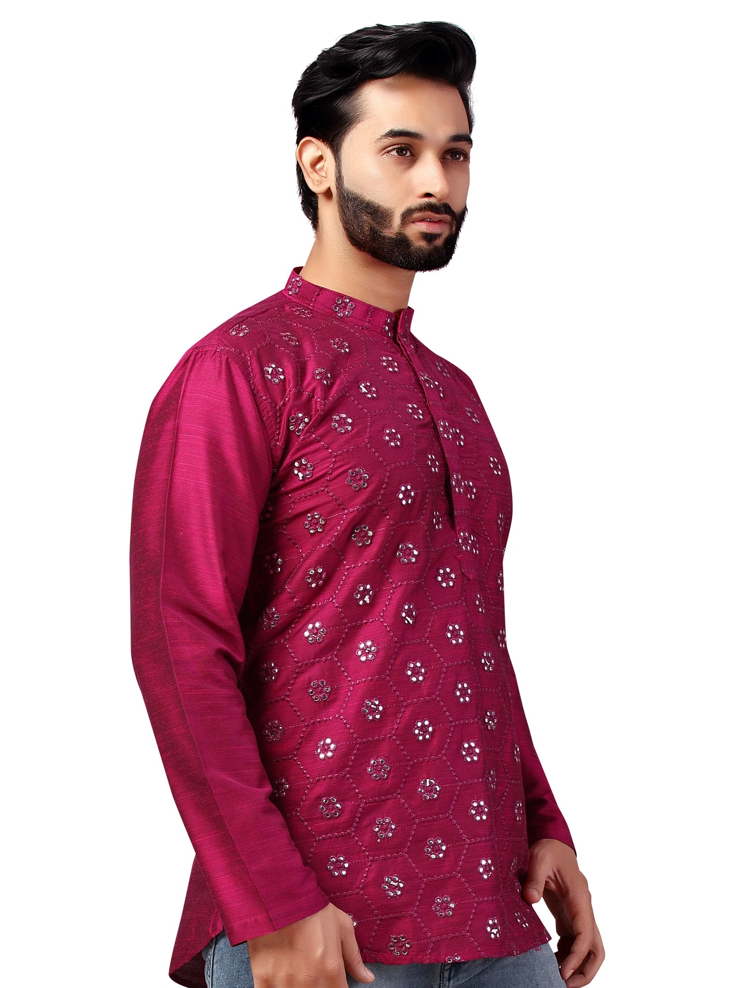 Mens Abhla Work Kurti - Roop Darshan