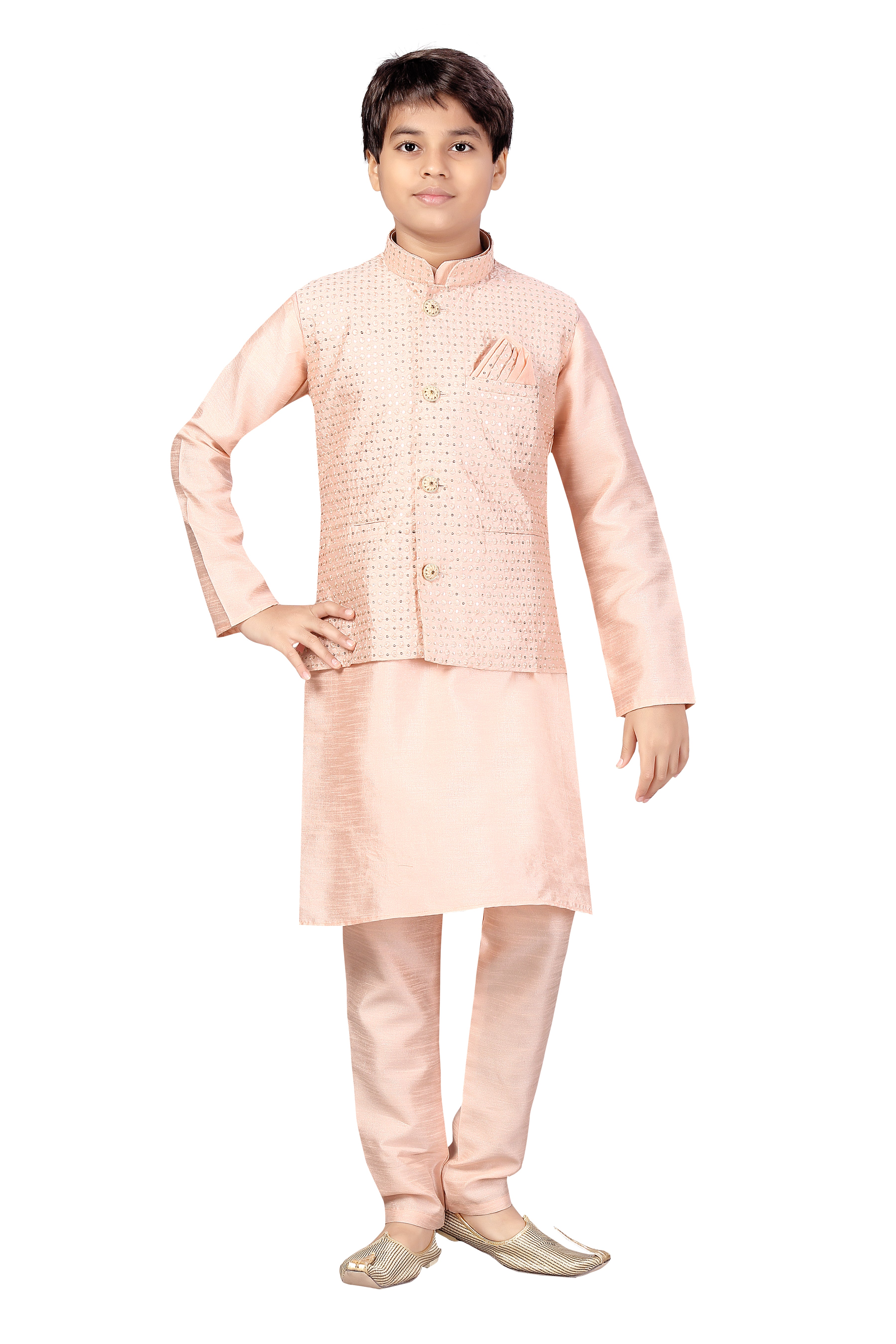 Boys Kurta Payjama With Jacket - Roop Darshan