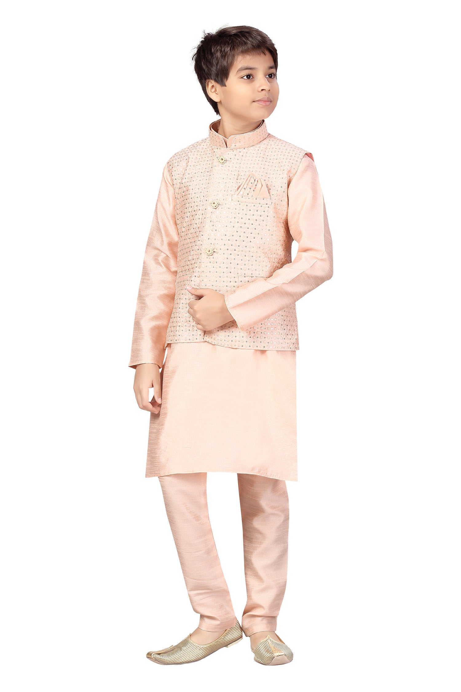 Boys Kurta Payjama With Jacket - Roop Darshan