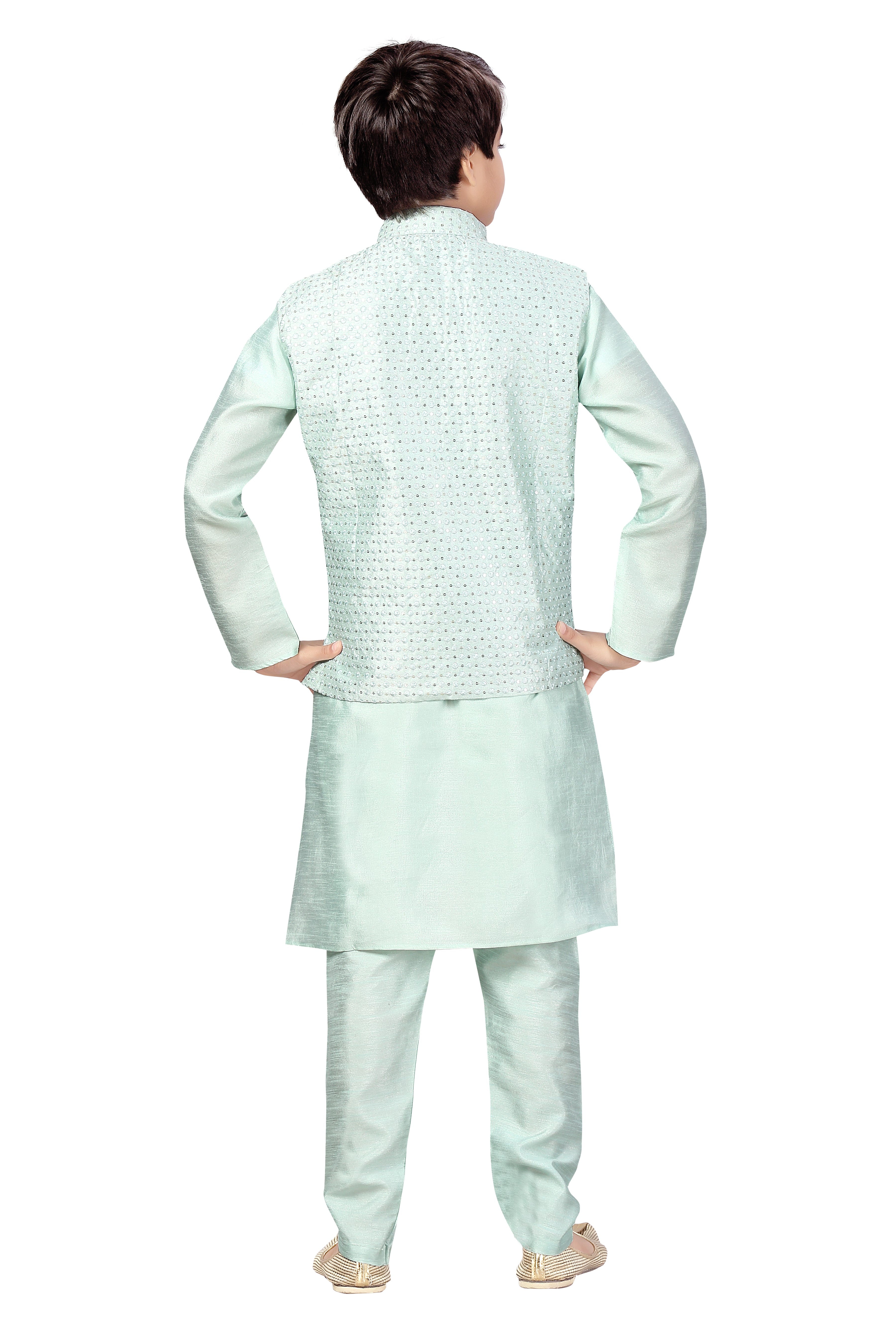 Boys Kurta Payjama With Jacket - Roop Darshan