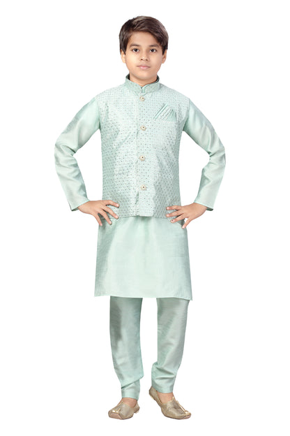 Boys Kurta Payjama With Jacket - Roop Darshan