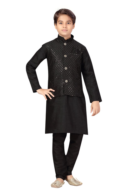 Boys Kurta Payjama With Jacket - Roop Darshan