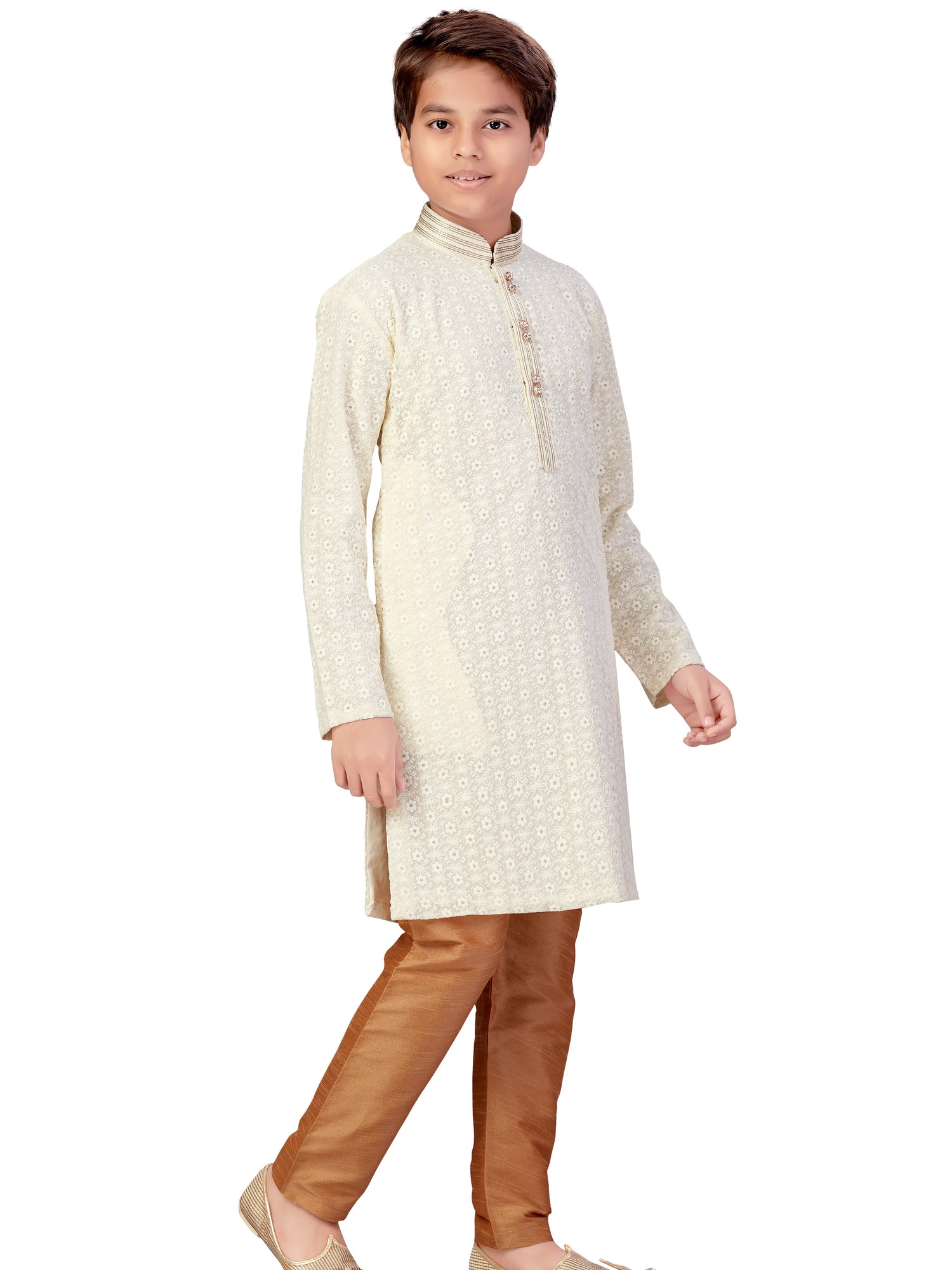 Boys Embroidered Kurta Payjama - Roop Darshan