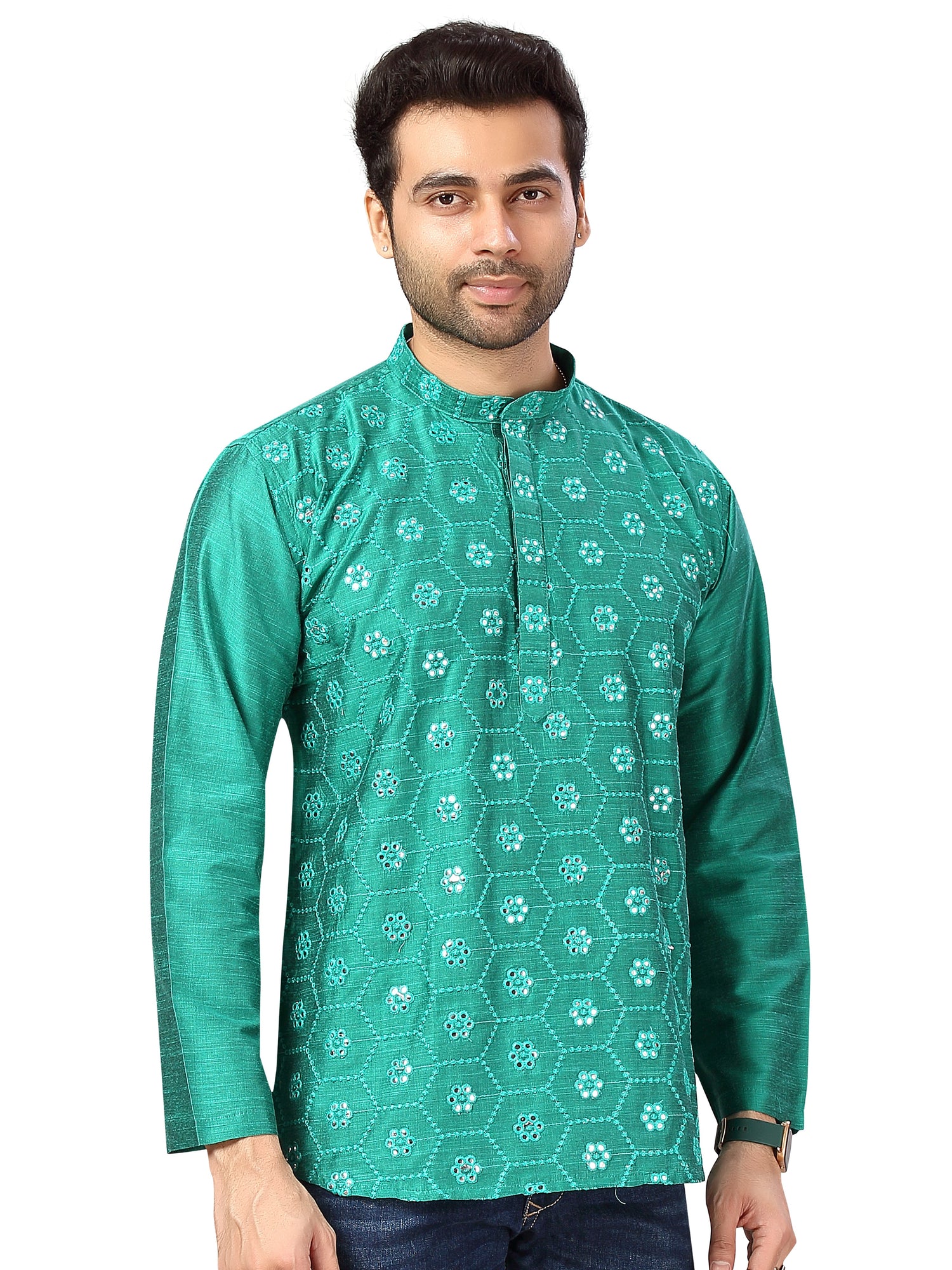 Mens Abhla Work Kurti - Roop Darshan