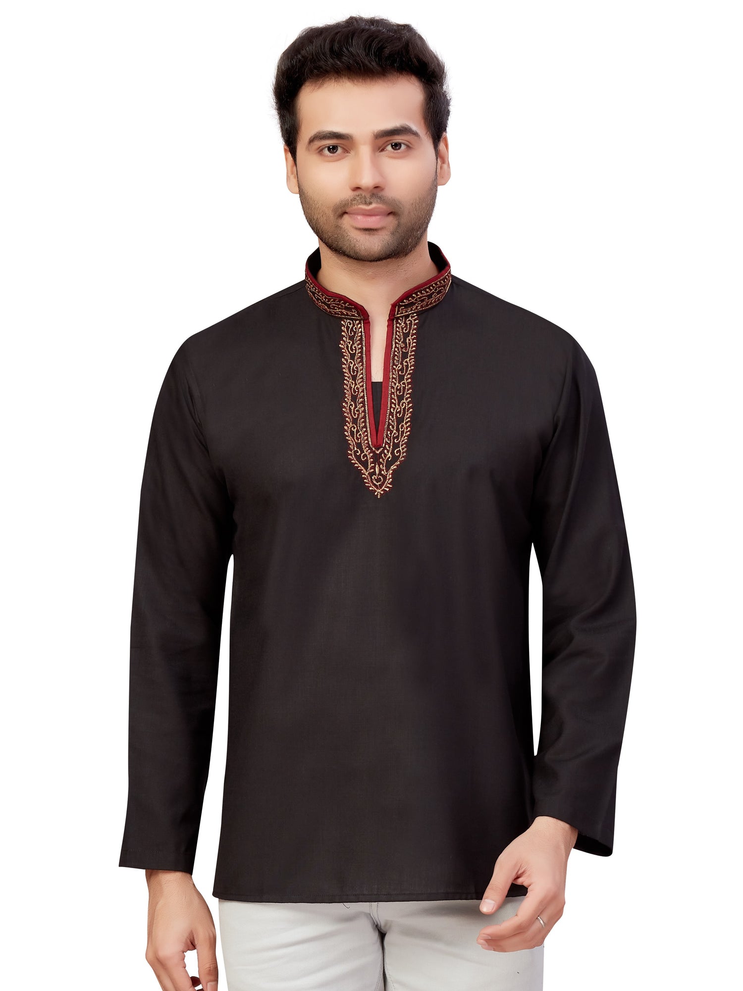 Mens Embroidered Kurti - Roop Darshan
