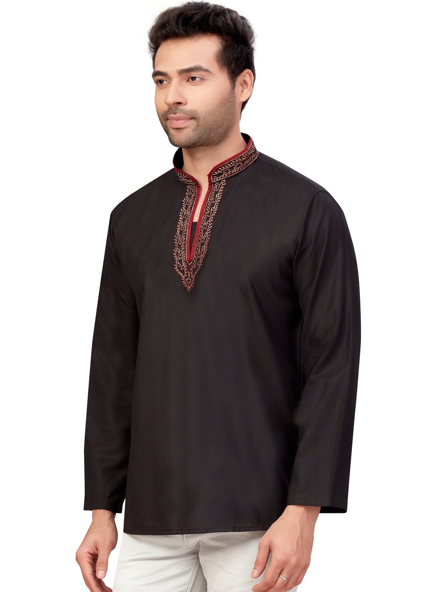 Mens Embroidered Kurti - Roop Darshan
