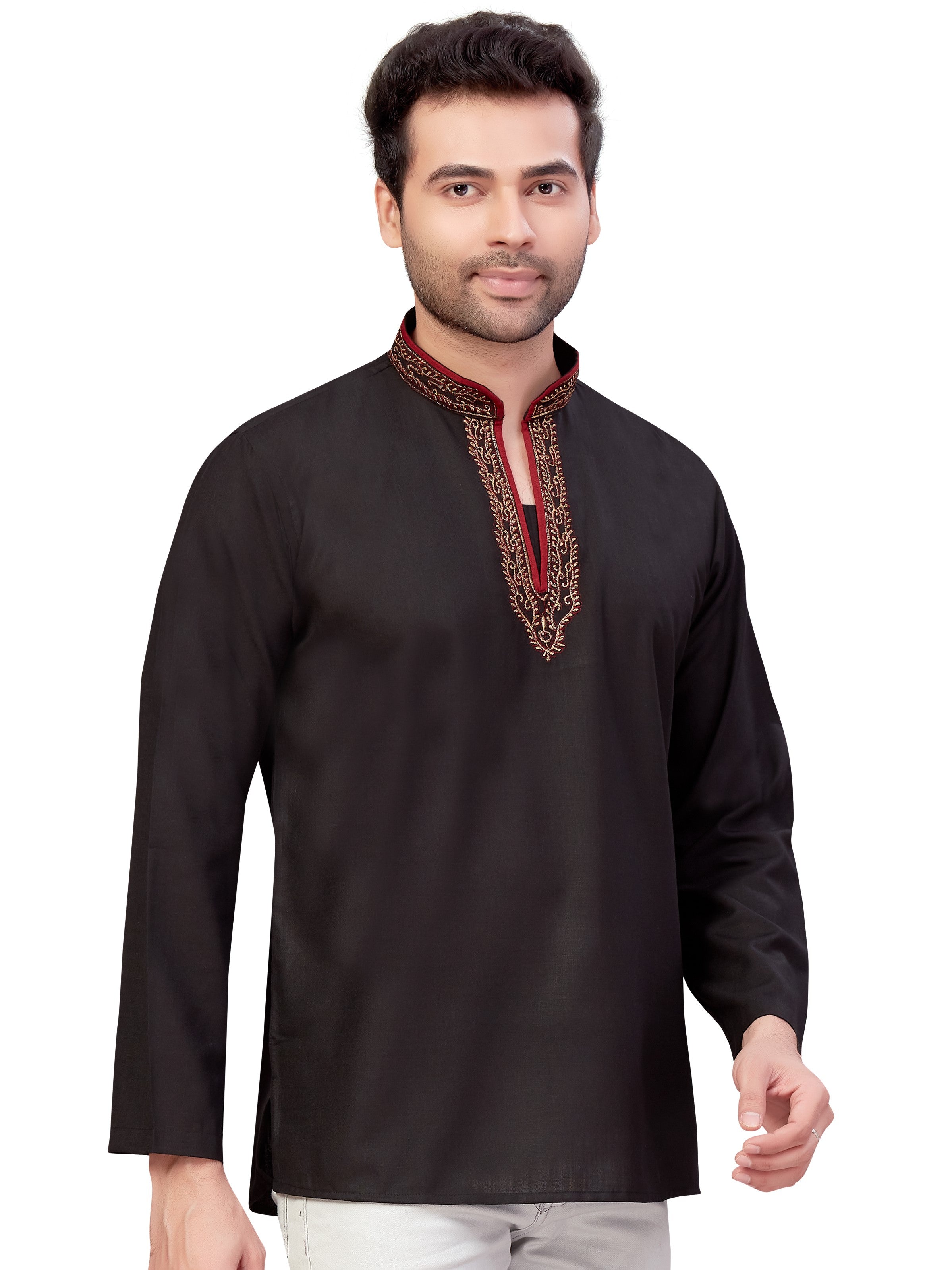 Mens Embroidered Kurti - Roop Darshan