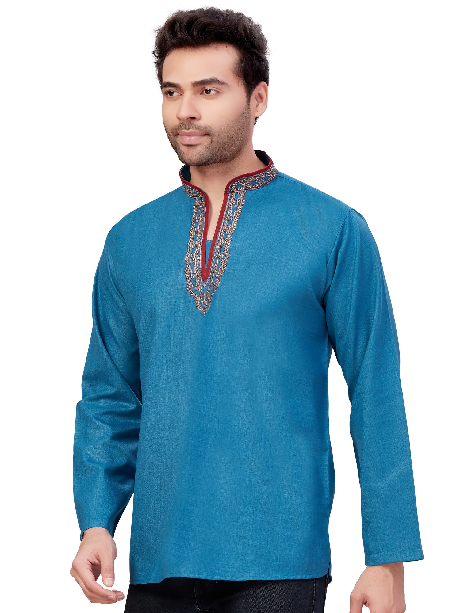 Mens Embroidered Kurti - Roop Darshan