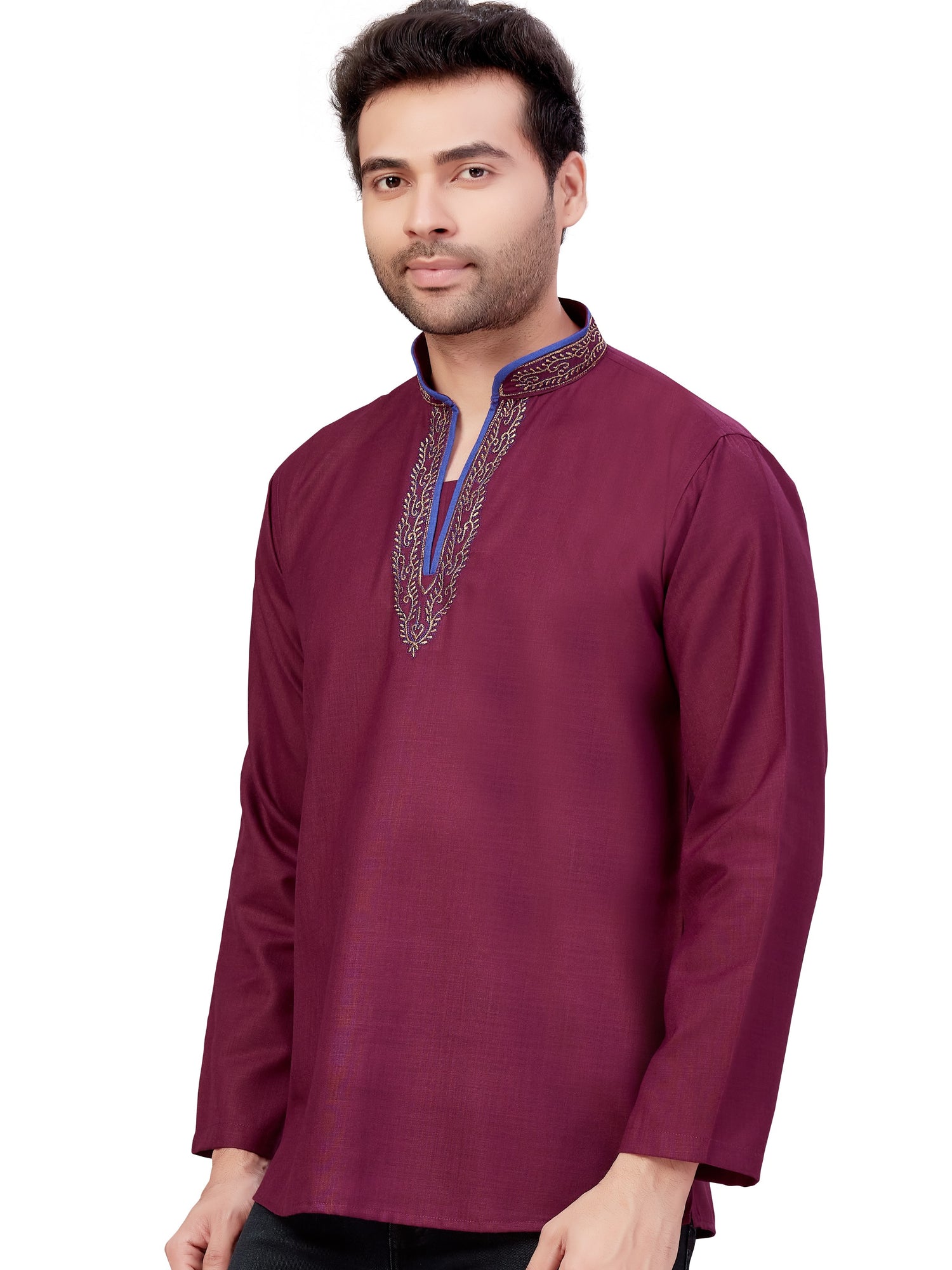 Mens Embroidered Kurti - Roop Darshan