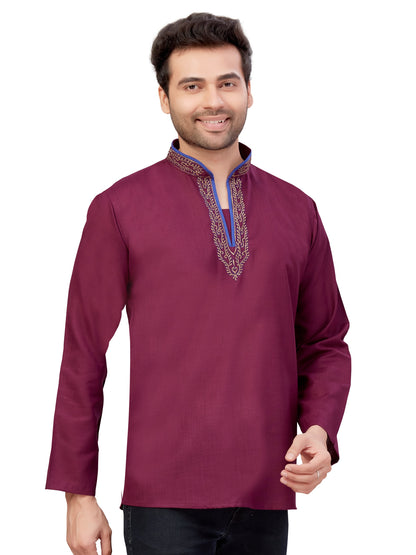 Mens Embroidered Kurti - Roop Darshan