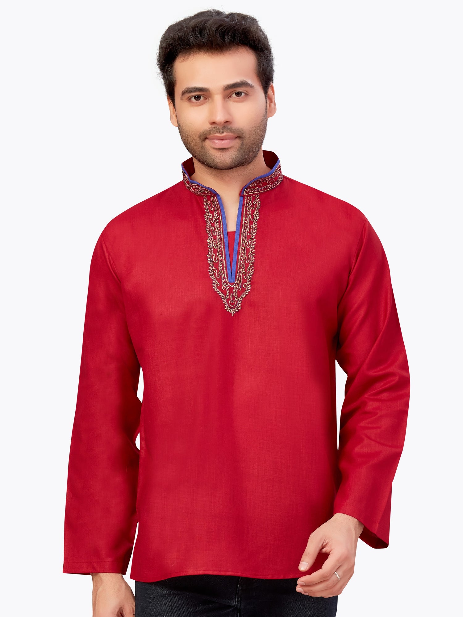 Mens Embroidered Kurti - Roop Darshan