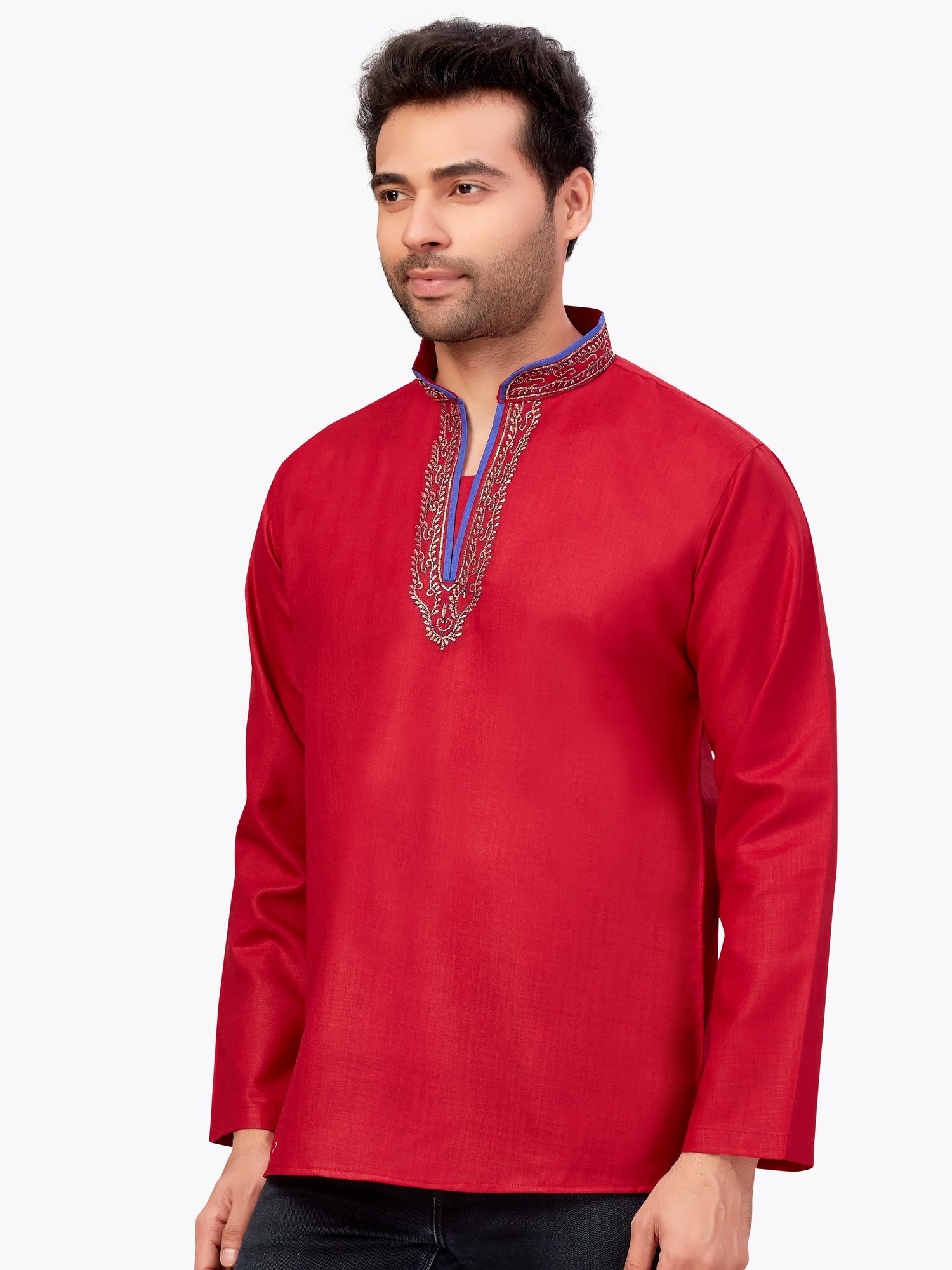Mens Embroidered Kurti - Roop Darshan
