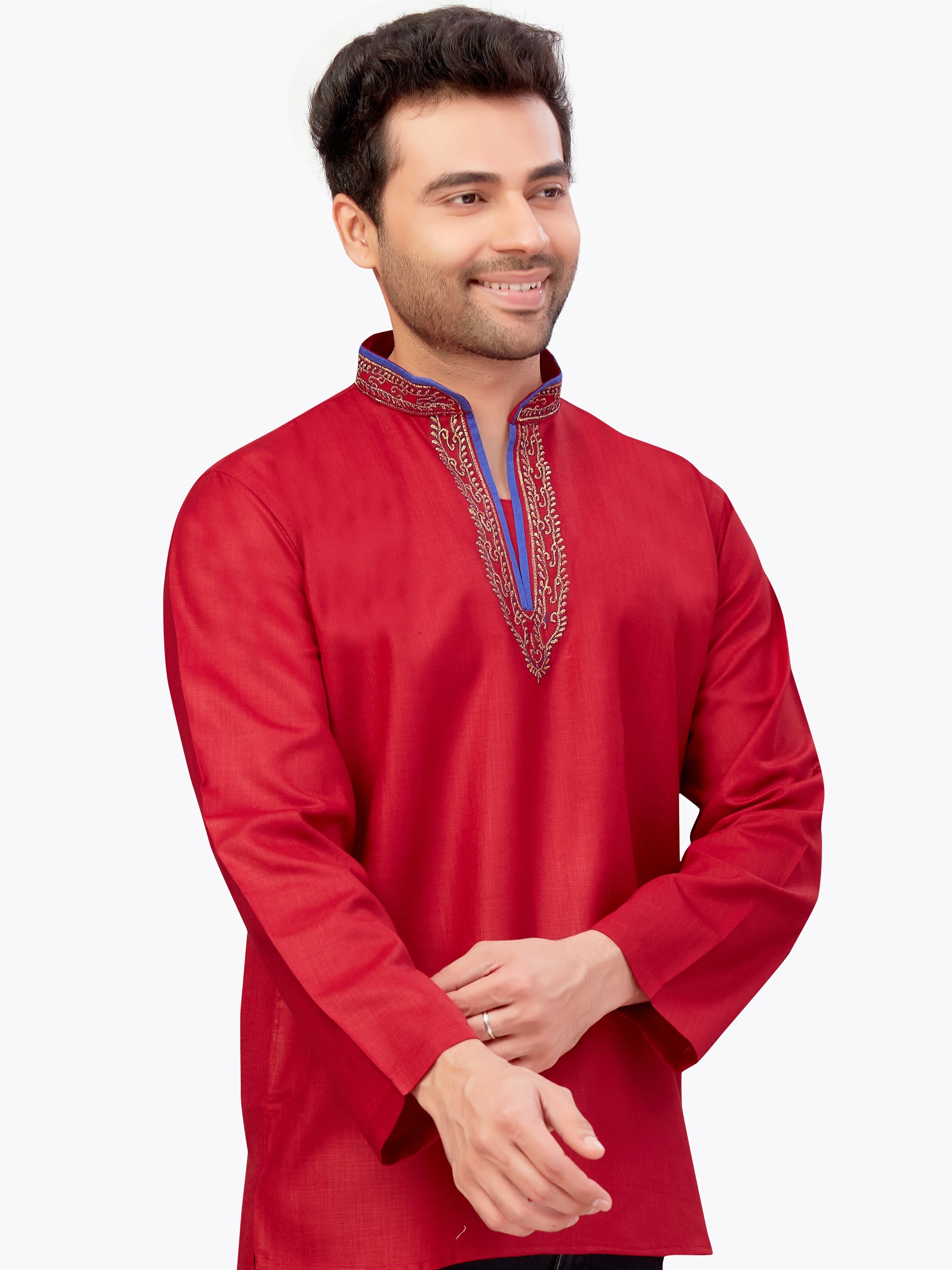 Mens Embroidered Kurti - Roop Darshan