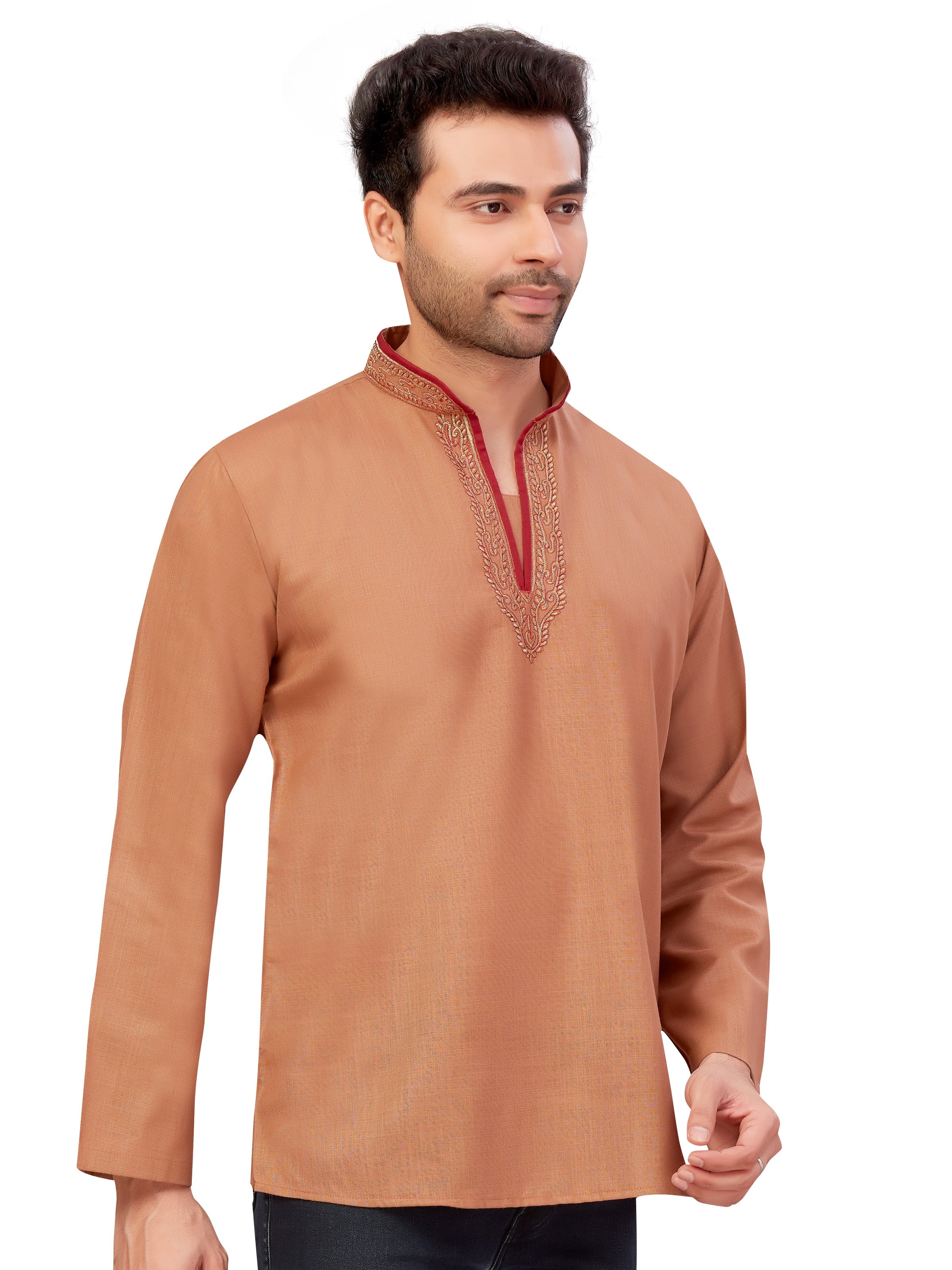 Mens Embroidered Kurti - Roop Darshan