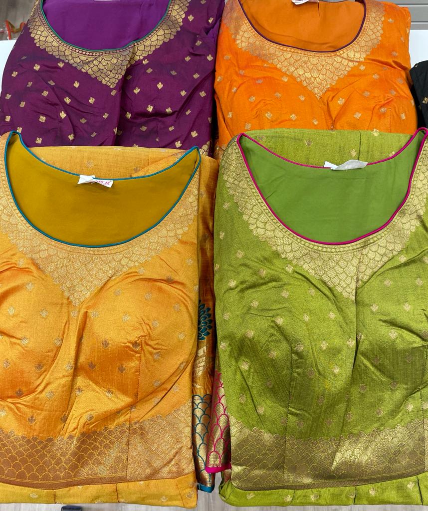 Kajal Woven Silk Gown - Roop Darshan